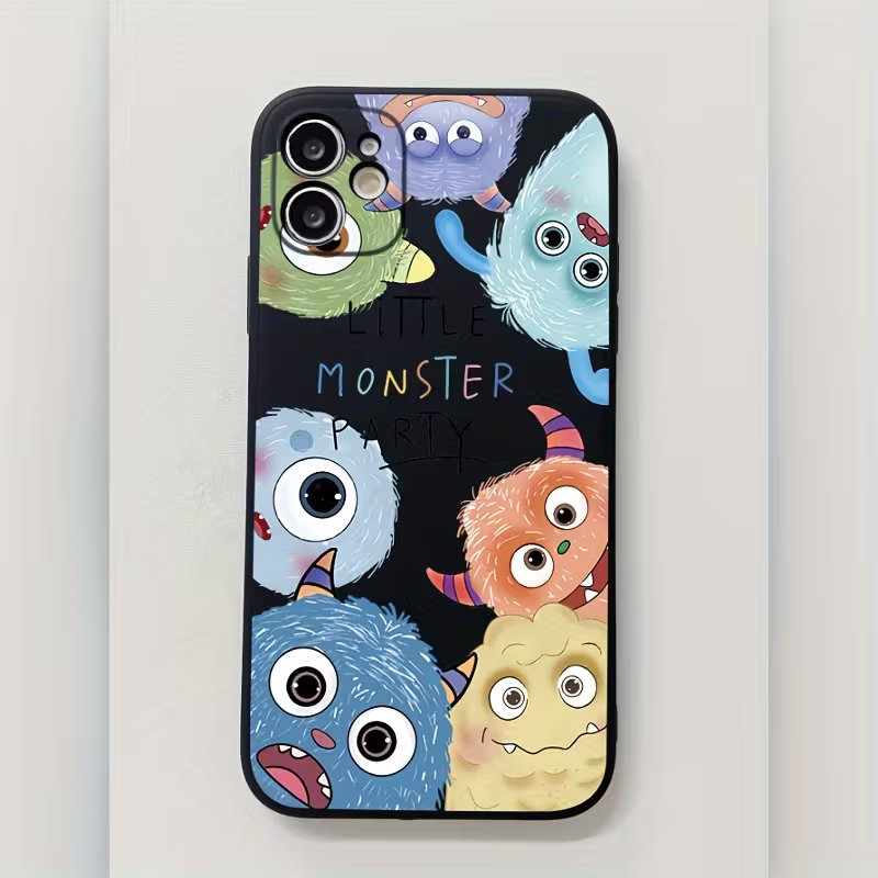 Monstera - Halloween-Handyhülle im kindlichem Monster-Cartoon-Stil für iPhone
