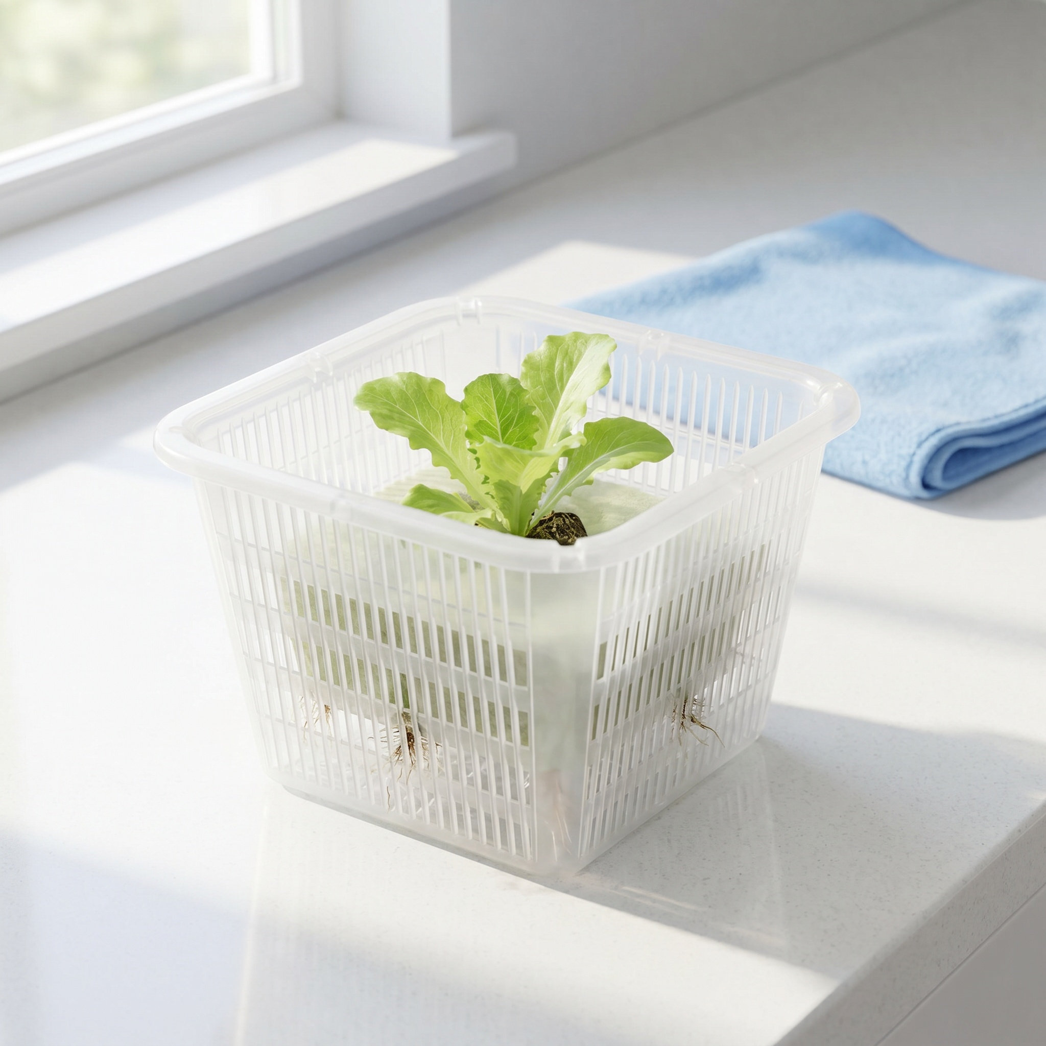 Plant Pot - 6 Stück quadratische Hydroponik-Netztöpfe für den
