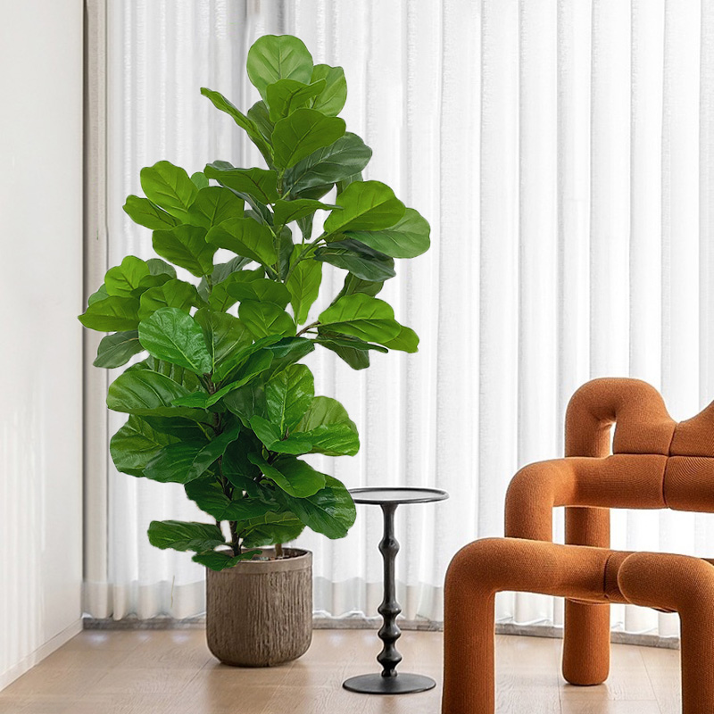 Fiddle Leaf Fig - 23-41 Zoll künstlicher Ficus-Baum, künstliche Pflanzen,