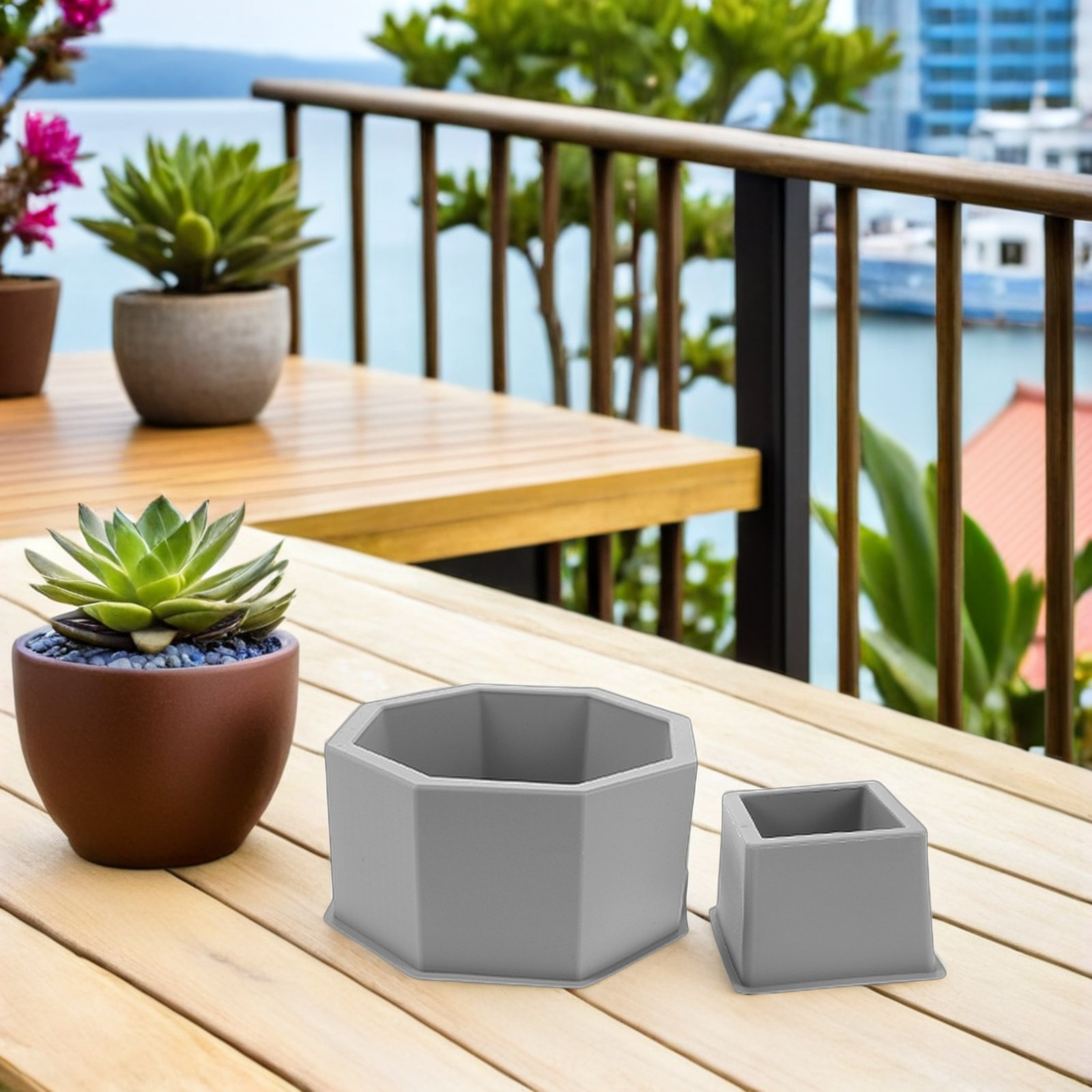2-teiliges Silikon-Beton-Pflan – Succulent Set Bewertung und Preis